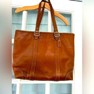 Coach - classic Hampton Brown Leather Tote Bag